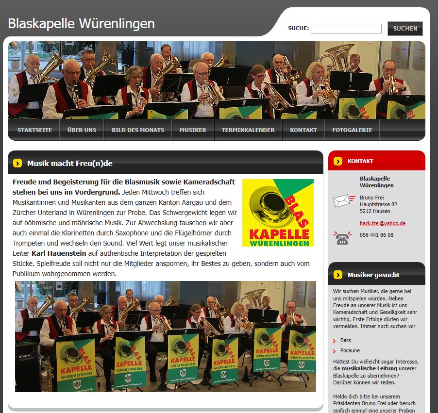die alte Homepage besuchen